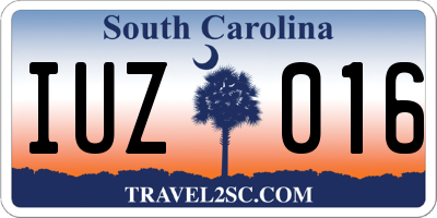SC license plate IUZ016