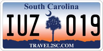 SC license plate IUZ019