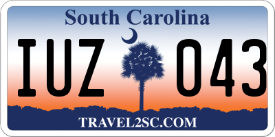 SC license plate IUZ043