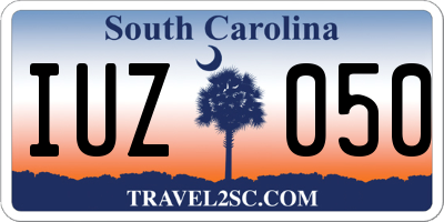 SC license plate IUZ050