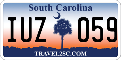 SC license plate IUZ059