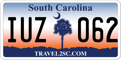 SC license plate IUZ062