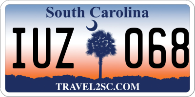SC license plate IUZ068