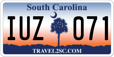 SC license plate IUZ071