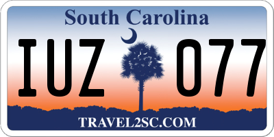 SC license plate IUZ077