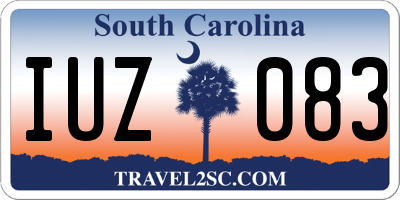 SC license plate IUZ083