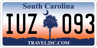 SC license plate IUZ093
