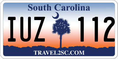 SC license plate IUZ112