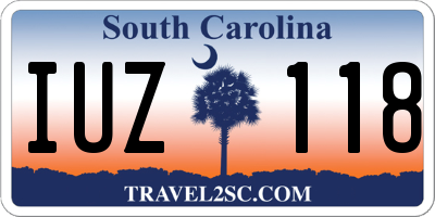 SC license plate IUZ118