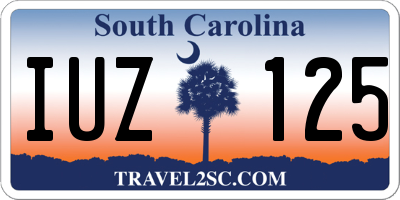 SC license plate IUZ125