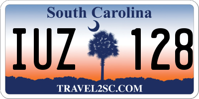 SC license plate IUZ128