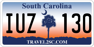 SC license plate IUZ130