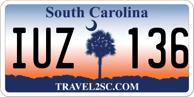 SC license plate IUZ136