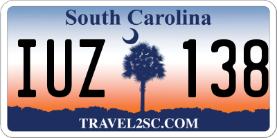SC license plate IUZ138