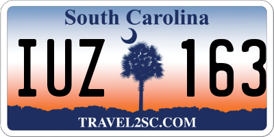SC license plate IUZ163