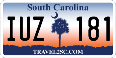 SC license plate IUZ181
