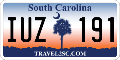 SC license plate IUZ191