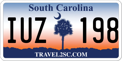 SC license plate IUZ198