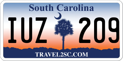 SC license plate IUZ209