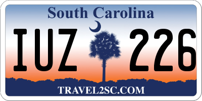 SC license plate IUZ226