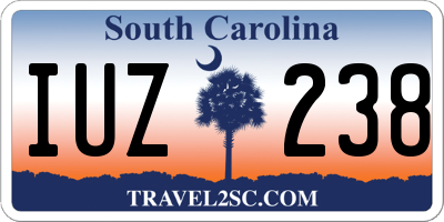 SC license plate IUZ238
