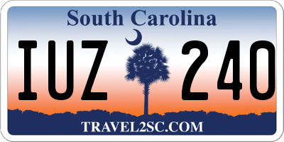 SC license plate IUZ240