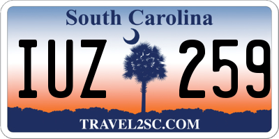 SC license plate IUZ259