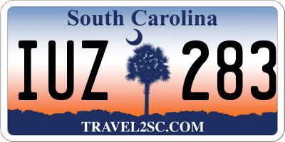 SC license plate IUZ283