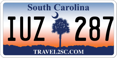 SC license plate IUZ287