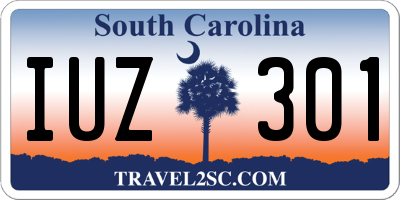 SC license plate IUZ301