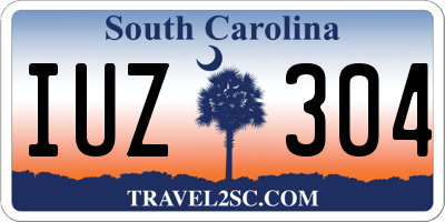 SC license plate IUZ304