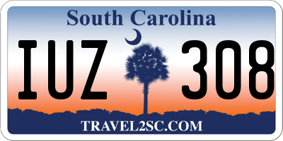 SC license plate IUZ308