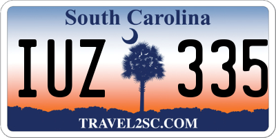 SC license plate IUZ335