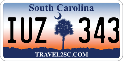 SC license plate IUZ343