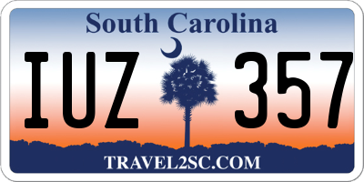SC license plate IUZ357