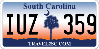 SC license plate IUZ359