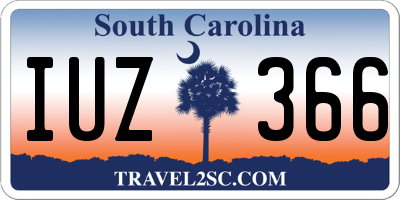 SC license plate IUZ366