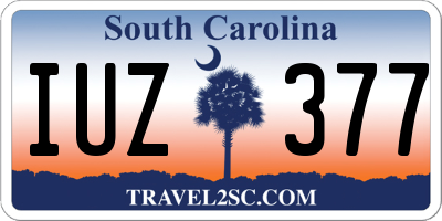 SC license plate IUZ377