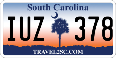 SC license plate IUZ378