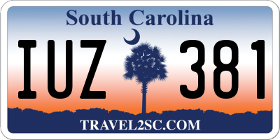 SC license plate IUZ381