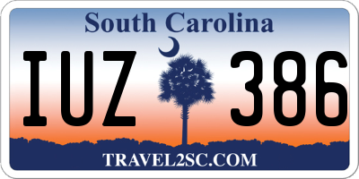 SC license plate IUZ386