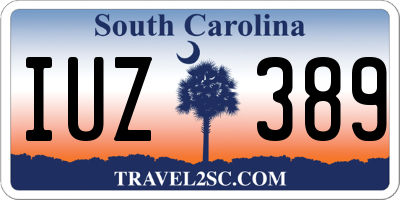 SC license plate IUZ389