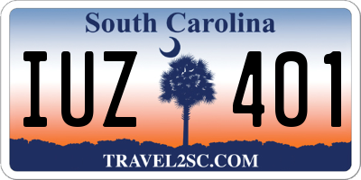 SC license plate IUZ401