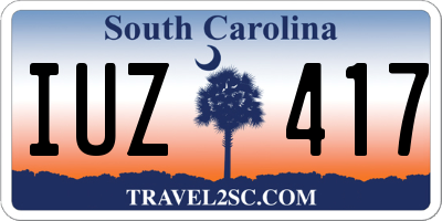 SC license plate IUZ417