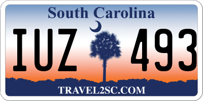 SC license plate IUZ493