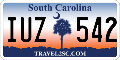 SC license plate IUZ542
