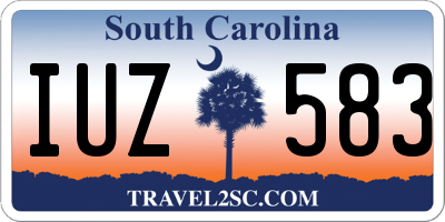 SC license plate IUZ583