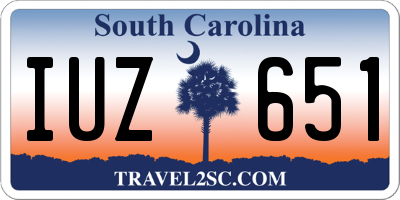 SC license plate IUZ651