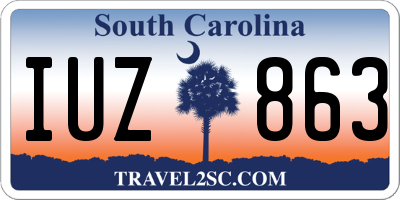 SC license plate IUZ863