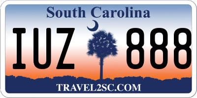 SC license plate IUZ888
